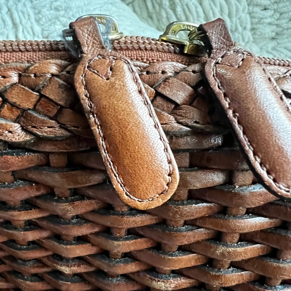 Nine West  Vintage Woven Crossbody Bag Genuine Italian Leather